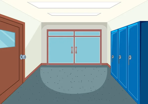 Design School Hallway Illustration — Stock Vector