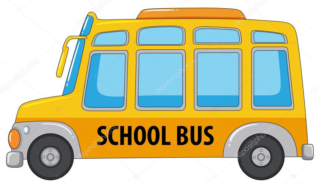 A school bus on white background illustration