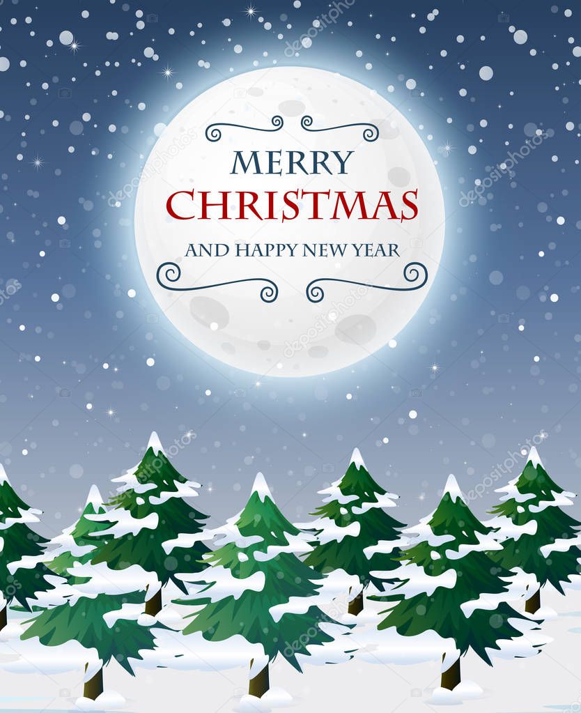 ✓ A merry christmas card template illustration premium vector in Regarding Adobe Illustrator Christmas Card Template