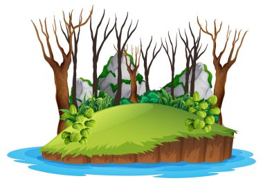 İzole ada resimde kümesi