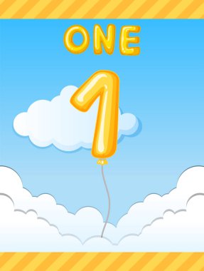 Gökyüzü illüstrasyon numaralı balon