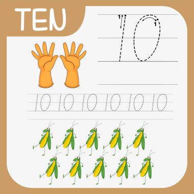 On numara izleme çalışma illüstrasyon