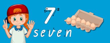 Yedi numara izleme Rehberi illüstrasyon