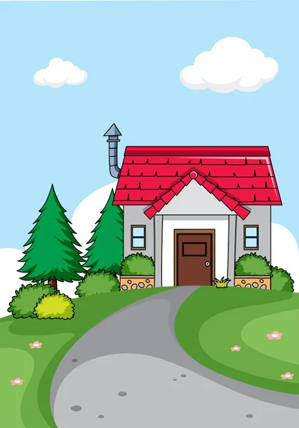 Una Semplice Illustrazione Sfondo Casa — Vettoriale Stock