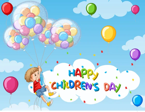 Glücklicher Kindertag Hintergrund Illustration — Stockvektor
