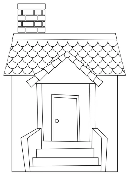 Een Eenvoudig Huis Overzicht Illustratie Vectorbeelden