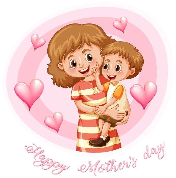 Vorlage für einen glücklichen Muttertag — Stockvektor