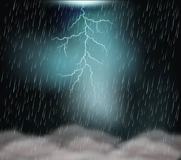 Un fond orageux nuit — Image vectorielle