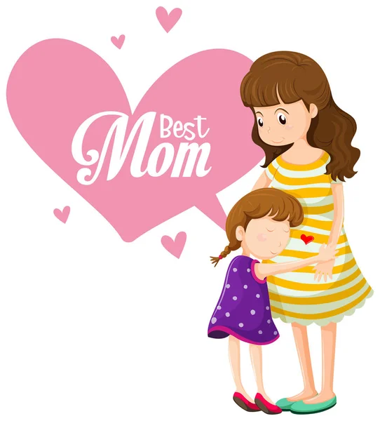 A best mom template — Stock Vector