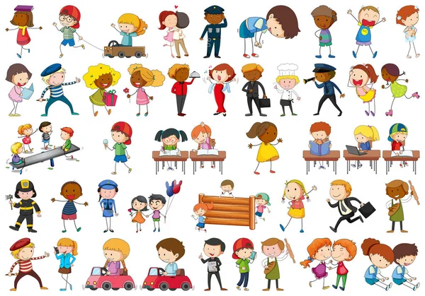 Set of children character — Stock Vector