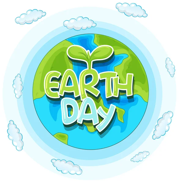 Poster zum Earth Day-Konzept — Stockvektor