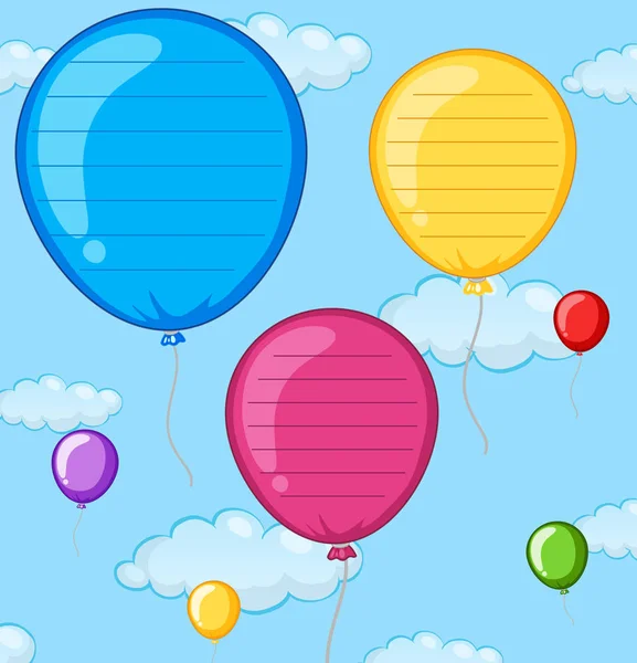 空气球笔记 — 图库矢量图片