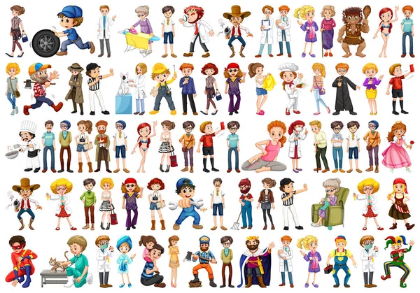 Set of different people — Stock Vector