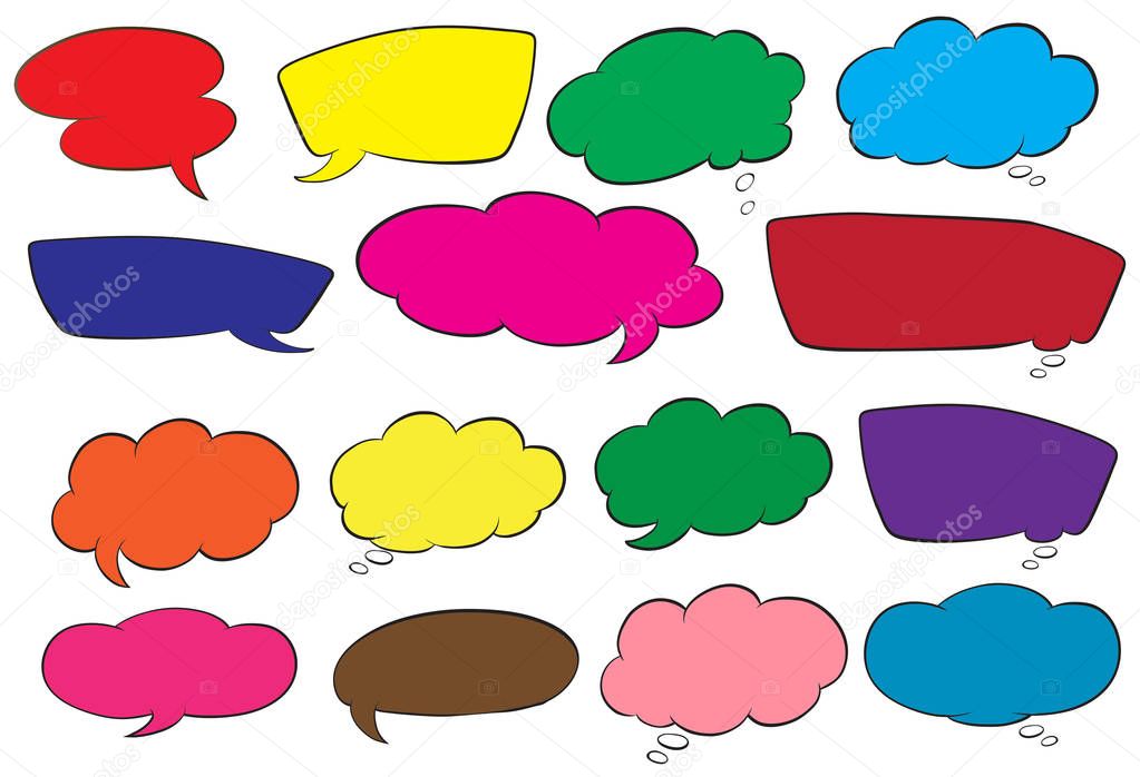 Set of speech balloon