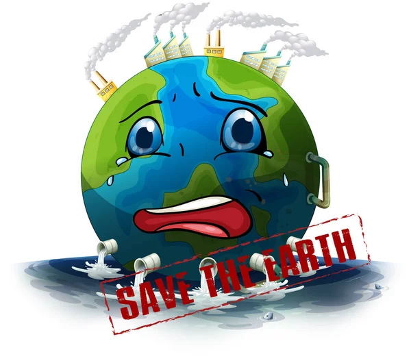 Save the earth icon — Stock Vector