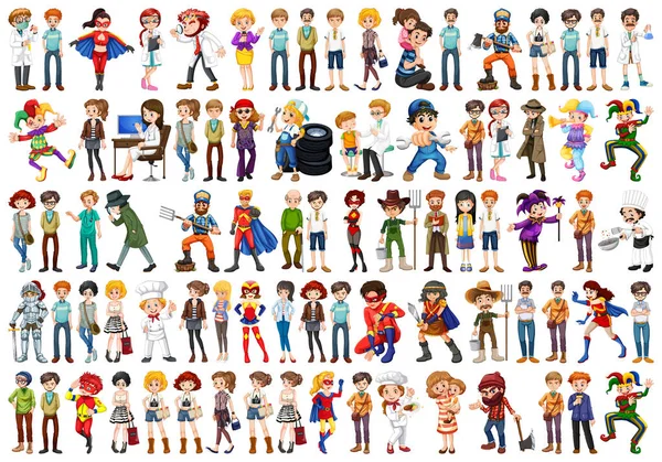 Set of people character — Stock Vector