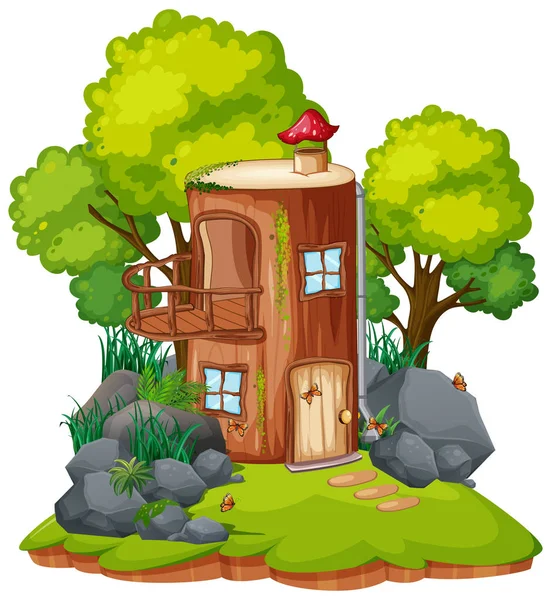 An fantasy mushroom house — Stock Vector