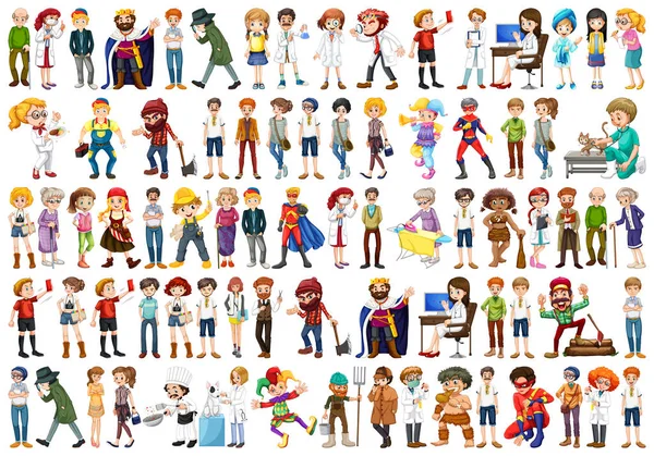 Set of people character — Stock Vector