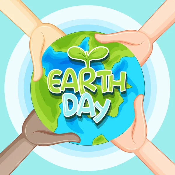 En Earth Day-logotyp — Stock vektor