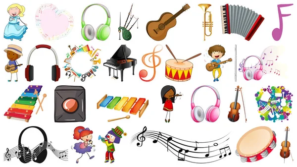 kişi ve nesnelerin müzik seti