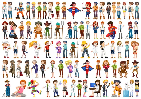 Set of people with different occupation — Stock Vector