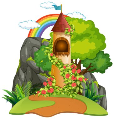 Bir kale kule arka plan