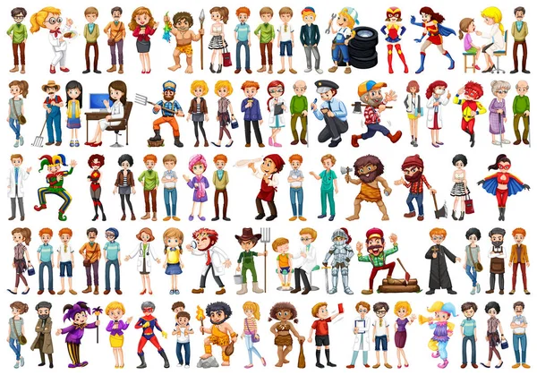 Set of people character — Stock Vector