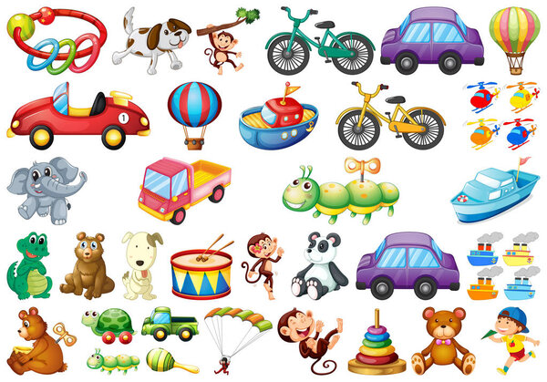 Набор различных игрушек
