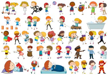 Doodle karakter kümesi