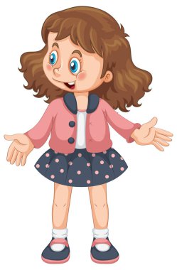 Sevimli bir kız karakter