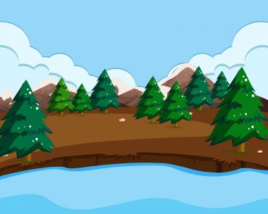 Bir açık doğa sahnesi