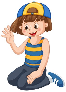 Sevimli bir kız karakter