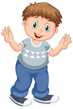 Sevimli bir çocuk chaarcter