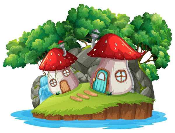 A magic mushroom house — Stock Vector