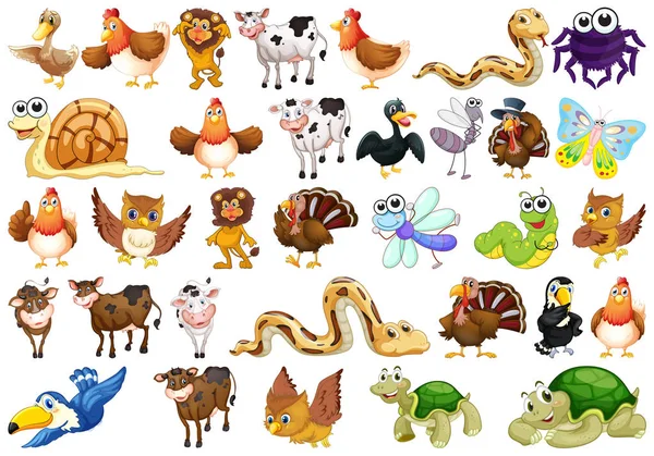 Набір символів тварин — стоковий вектор