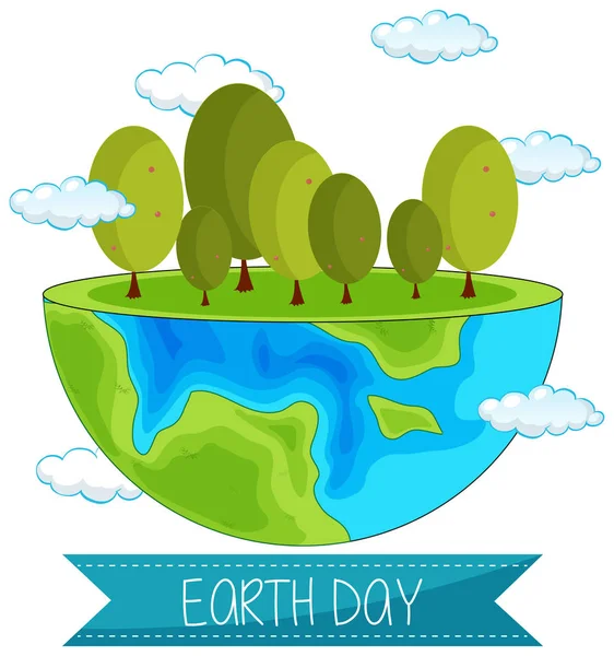 En Earth Day-ikon — Stock vektor
