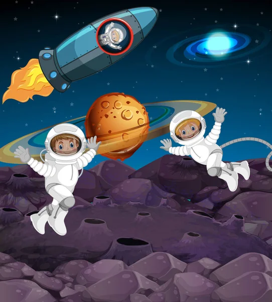 Astronautów w przestrzeni — Wektor stockowy