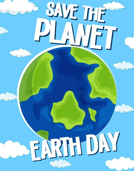 Sla de planeet aarde dag — Stockvector