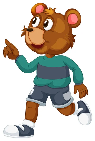 Un personnage de dessin animé d'ours — Image vectorielle
