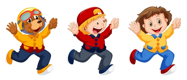 Set de personaje de desene animate — Vector de stoc
