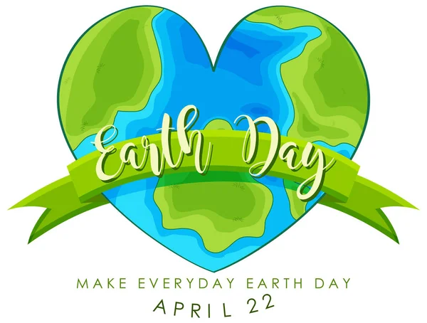 Ein Logo zum Tag der Erde — Stockvektor