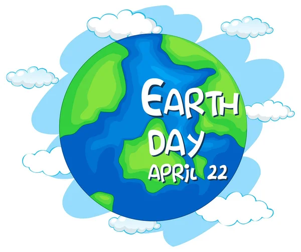En Earth Day-logotyp — Stock vektor