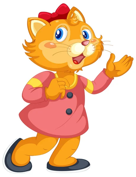 Un lindo personaje de gato — Vector de stock