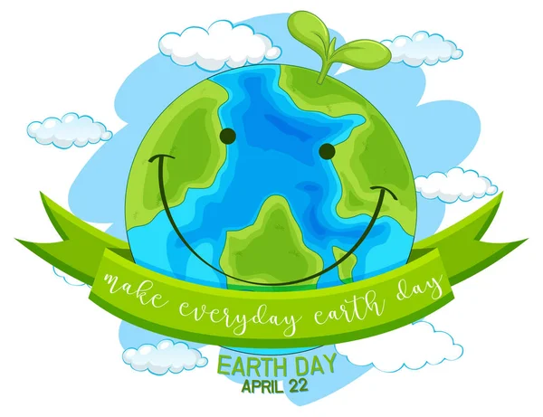 An earth day icon — Stock Vector