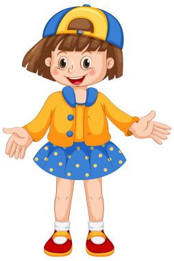 Mutlu bir kız karakteri