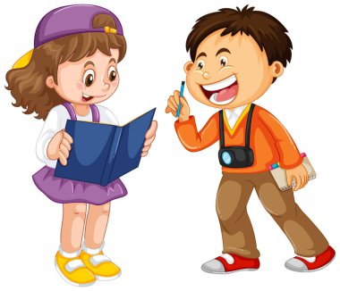 Mutlu çocuk karakteri seti