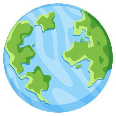 Beyaz arka planda izole edilmiş dünya