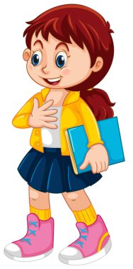 Sevimli bir öğrenci karakteri