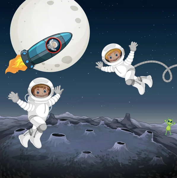 Astronauta nello spazio — Vettoriale Stock