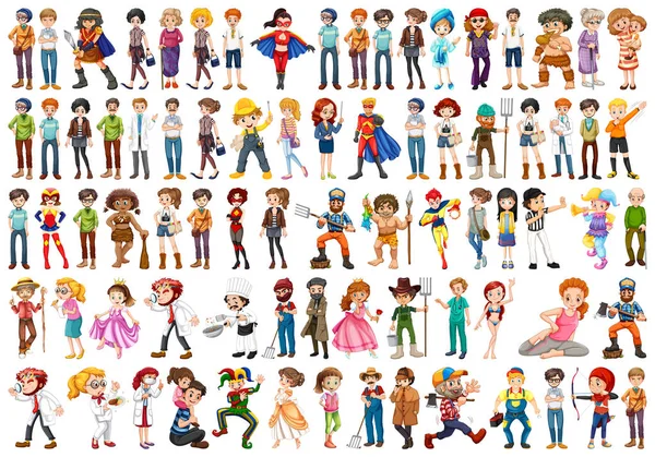 Set of people character — Stock Vector